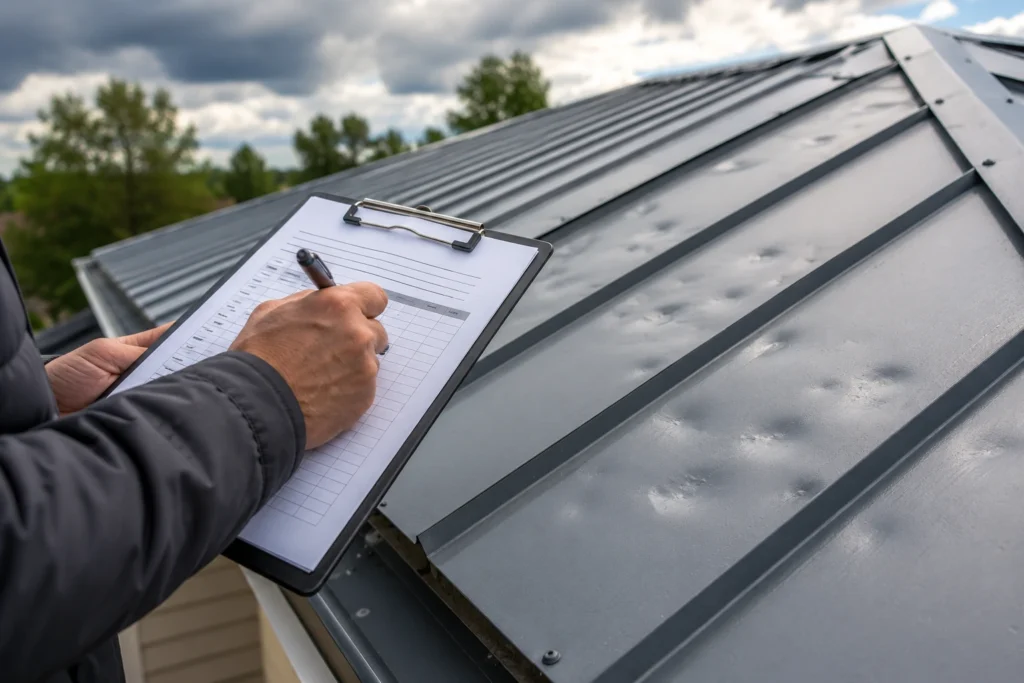 Insurance Estimate for Metal Roof Damage 2